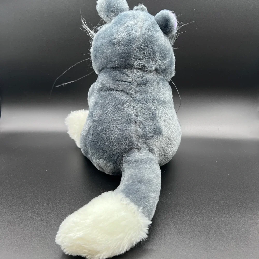 Disney Cinderella Lucifer the Cat Plush Grumpy Grey White plush *see pics